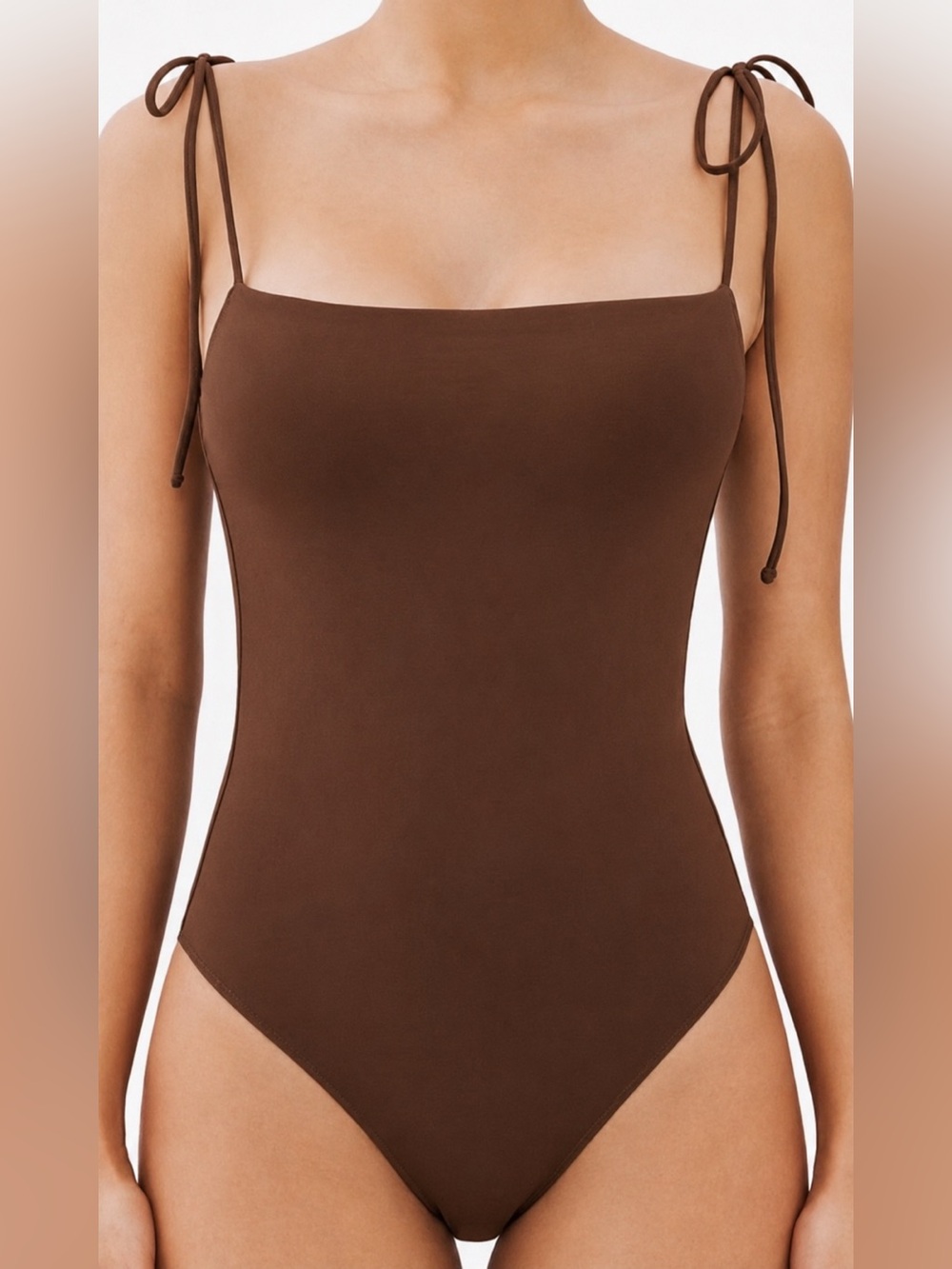 REORIA Bodysuit Shoulder Strap Bodysuit Sleeveless